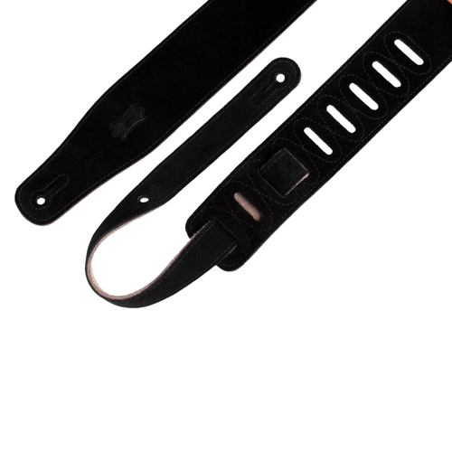Levys 2.5" Wide Suede Guitar Strap, Black