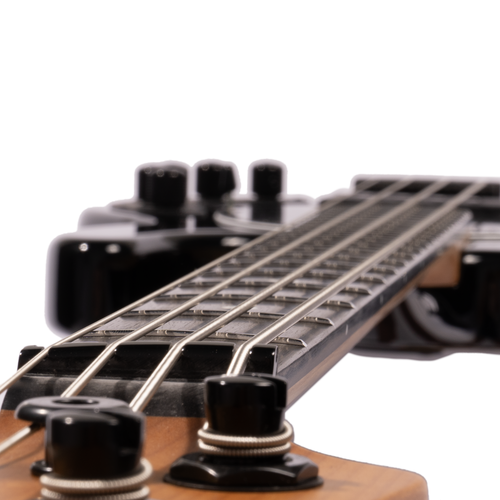 Music Man DarkRay Bass, Ebony, Obsidian Black With Mono Softshell Case