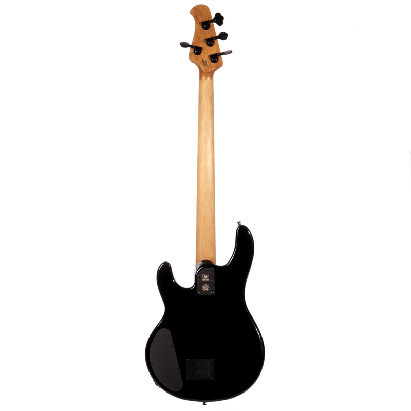 Music Man DarkRay Bass, Ebony, Obsidian Black With Mono Softshell Case