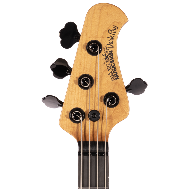 Music Man DarkRay Bass, Ebony, Obsidian Black With Mono Softshell Case