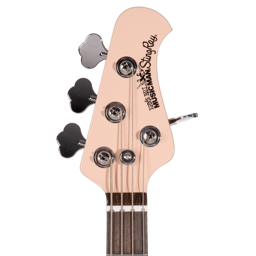 Music Man StingRay Special Electric Bass Guitar, Pueblo Pink, Matching Headstock, w/ Case