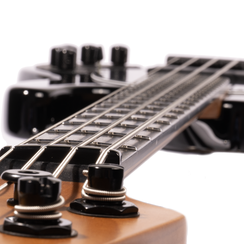 Music Man DarkRay Bass, Ebony, Obsidian Black With Mono Softshell Case