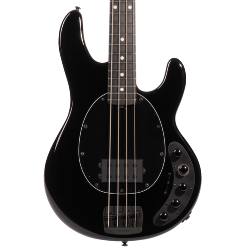 Music Man DarkRay Bass, Ebony, Obsidian Black With Mono Softshell Case