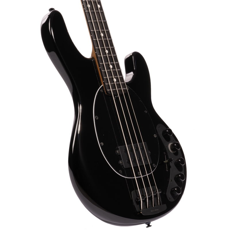 Music Man DarkRay Bass, Ebony, Obsidian Black With Mono Softshell Case