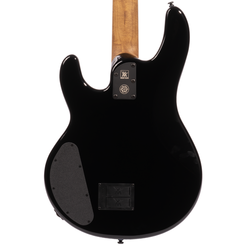 Music Man DarkRay Bass, Ebony, Obsidian Black With Mono Softshell Case