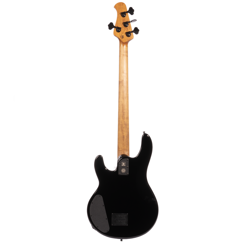 Music Man DarkRay Bass, Ebony, Obsidian Black With Mono Softshell Case