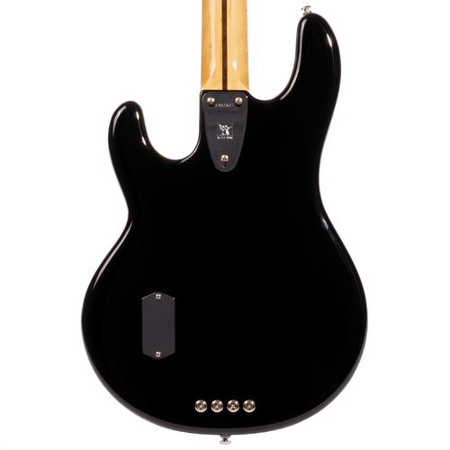 Music Man Retro ‘70s Stingray 4 String Bass Guitar, Black w/Mono Soft Shell Case
