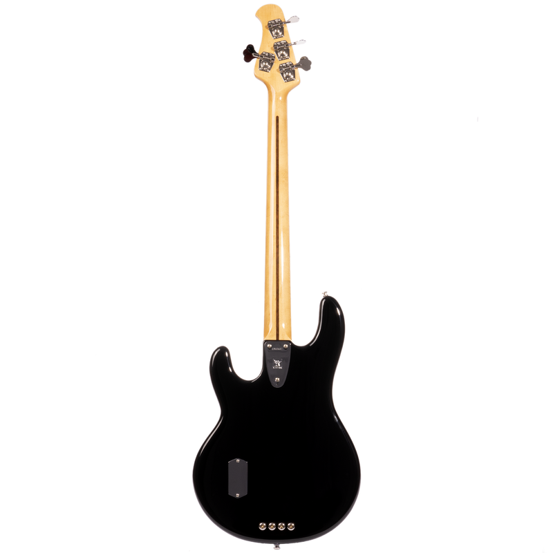 Music Man Retro ‘70s Stingray 4 String Bass Guitar, Black w/Mono Soft Shell Case