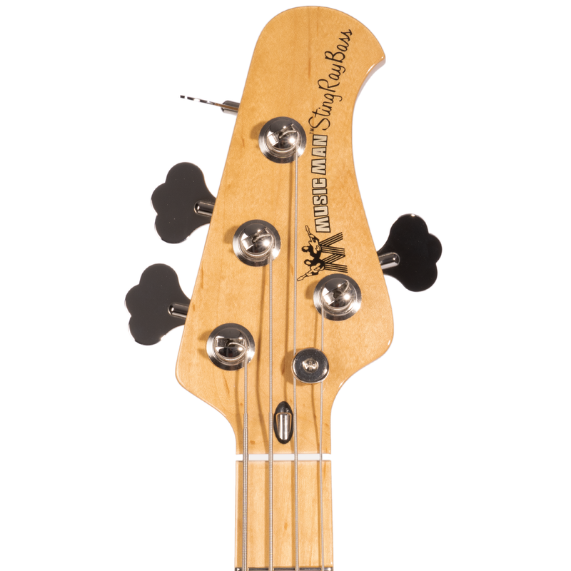 Music Man Retro ‘70s Stingray 4 String Bass Guitar, White w/Mono Soft Shell Case
