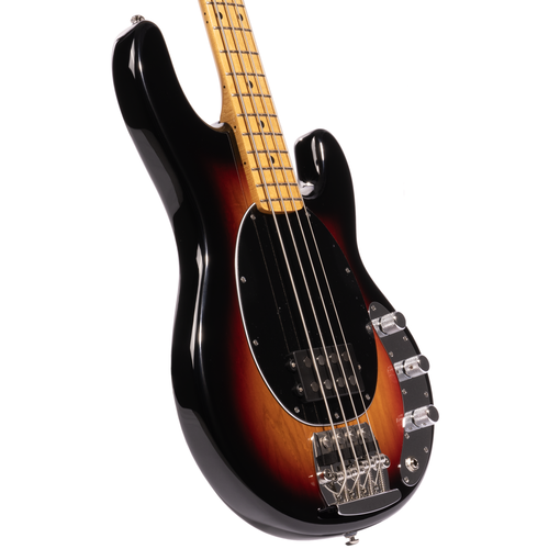 Music Man Retro ‘70s Stingray 4 String Bass Guitar, Sunburst, w/Mono Soft Shell Case