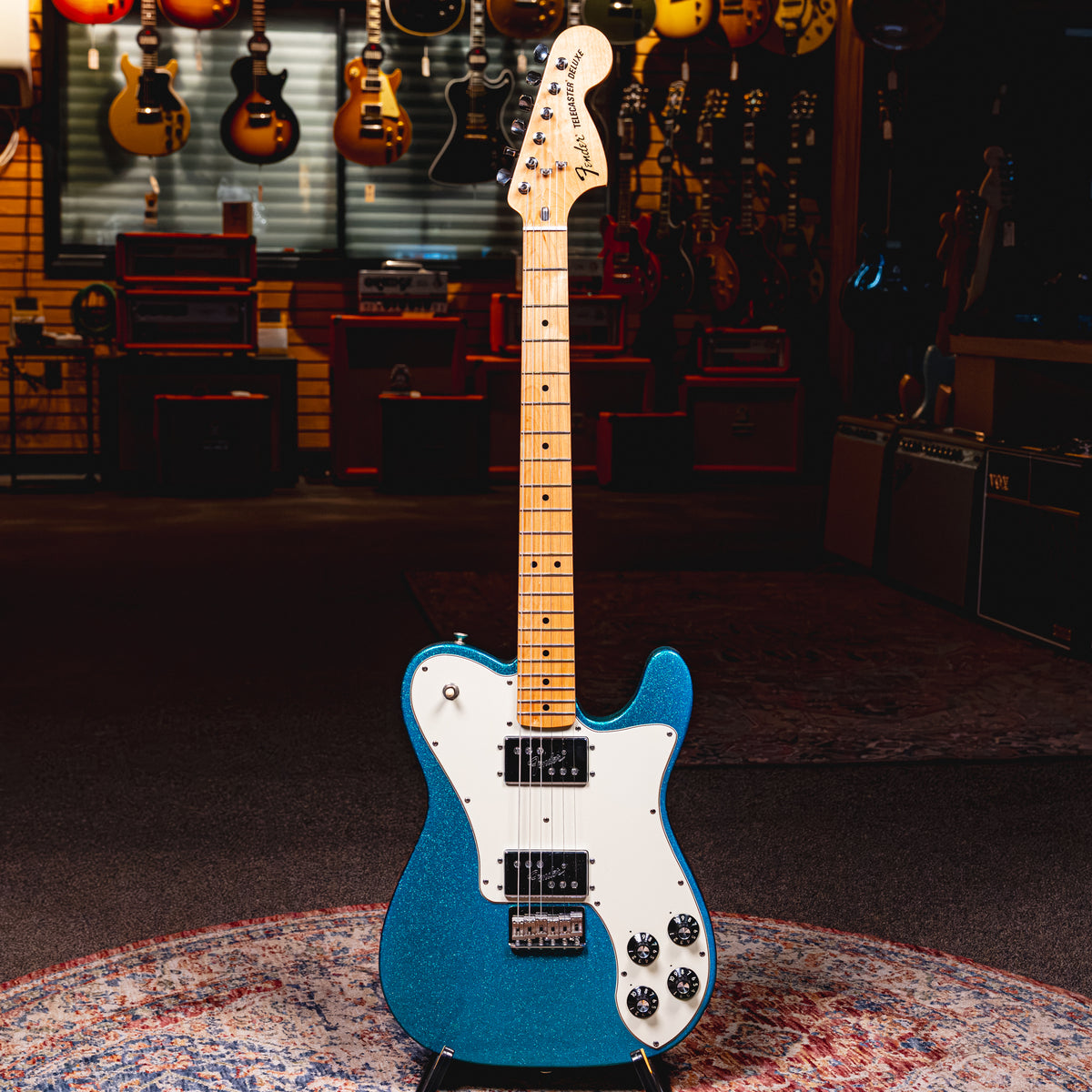 2012 Fender FSR '72 Telecaster Deluxe Electric Guitar, Aqua Flake w/HSC - Used
