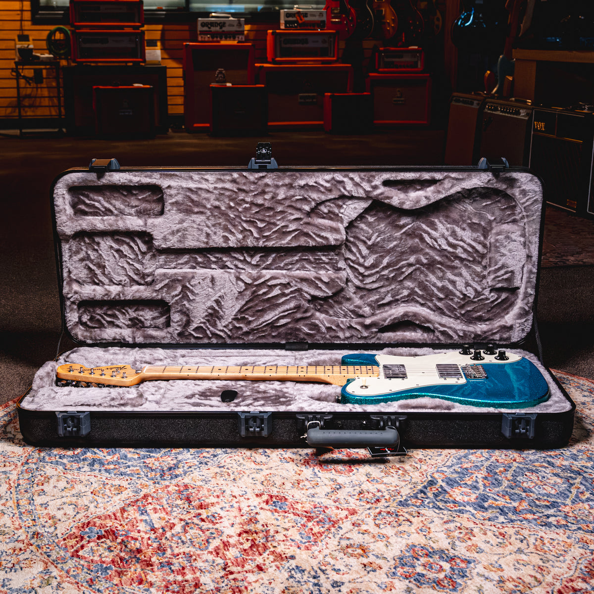 2012 Fender FSR '72 Telecaster Deluxe Electric Guitar, Aqua Flake w/HSC - Used