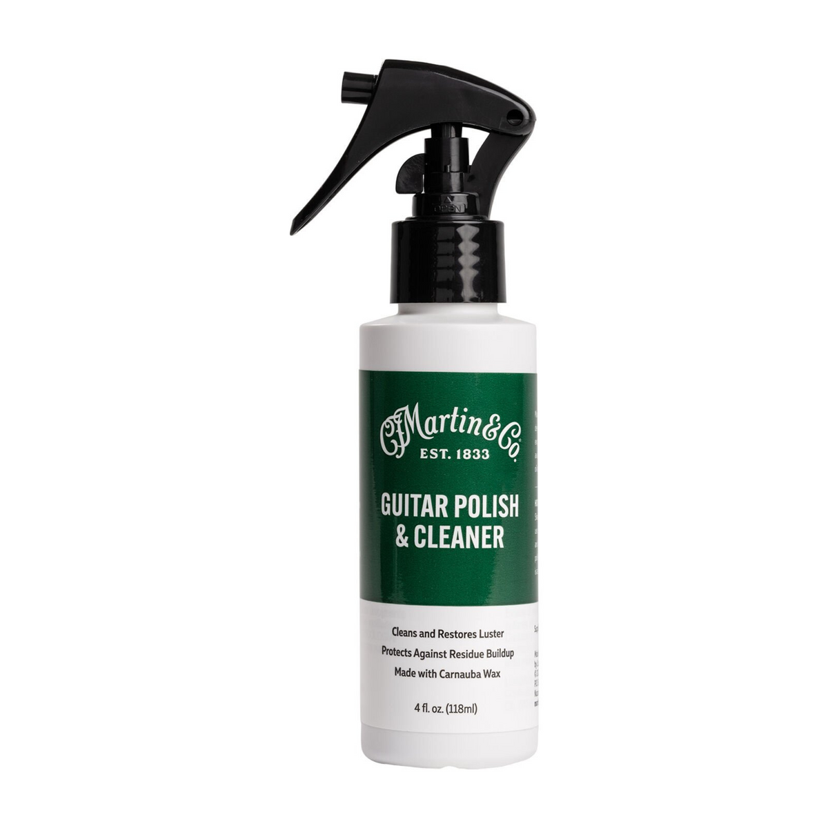Martin Guitar Cleaner Polish with Carnauba Wax, 4oz Spray Bottle