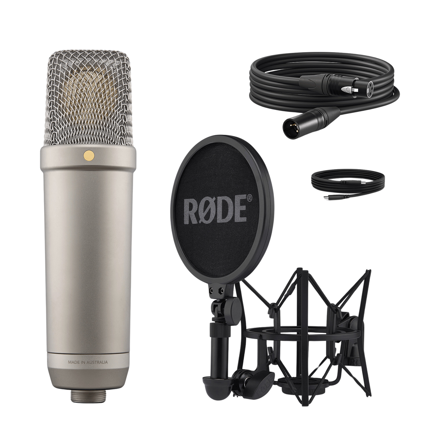 First Rode Microhpone Made Rode NT1 5th Generation Hybrid Studio Condenser Microphone, Silver