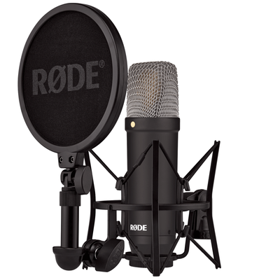 Rode NT1 Studio Series Condenser Microphone w/ Shock Mount & XLR Cable, Black