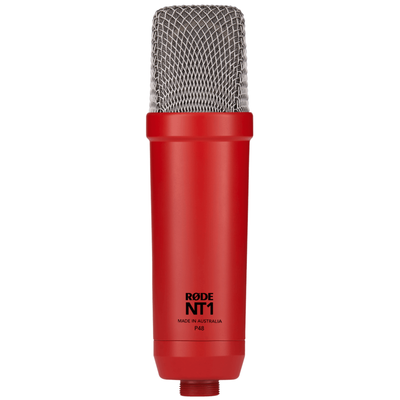 Rode NT1 Studio Series Condenser Microphone w/ Shock Mount & XLR Cable, Red
