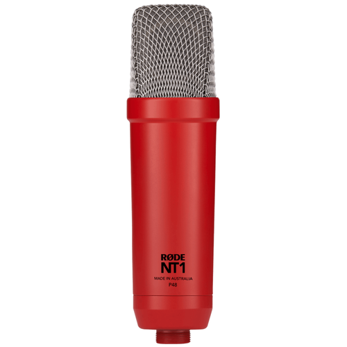 Rode NT1 Studio Series Condenser Microphone w/ Shock Mount & XLR Cable, Red