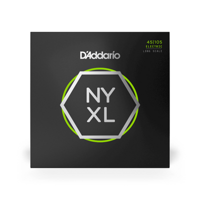 D'Addario NYXL Nickel Light Top/Medium Bottom Bass Guitar Strings, 45-105, Long Scale