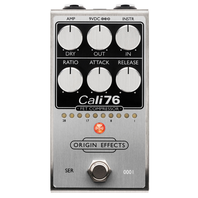 Origin Effects Cali76 MK2 FET Compressor Effect Pedal, Brushed Aluminum