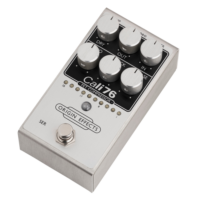 Origin Effects Cali76 MK2 FET Compressor Effect Pedal, Brushed Aluminum