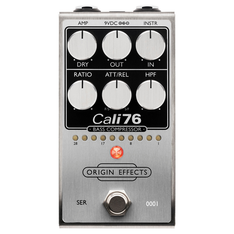 Origin Effects Cali76 MK2 FET Bass Compressor Effect Pedal, Brushed Aluminum