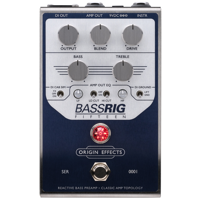 bass amp sim pedal Origin Effects BassRig Fifteen Bass Preamp Effect Pedal