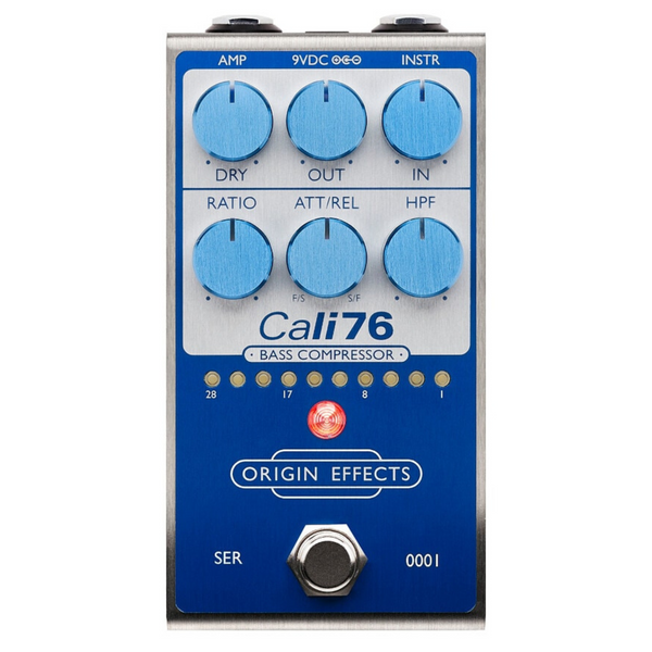 Origin Effects Cali76 Bass Compressor Effect Pedal, Super Vintage Blue