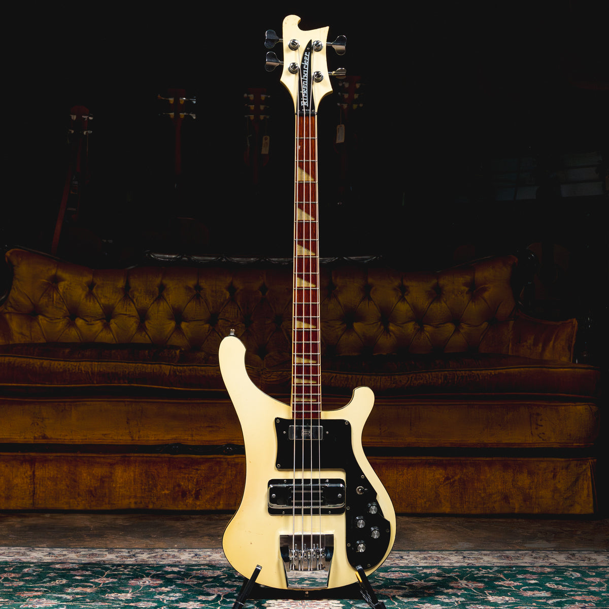 1974 Rickenbacker 4001 Electric Bass Guitar, White w/OHSC - Used