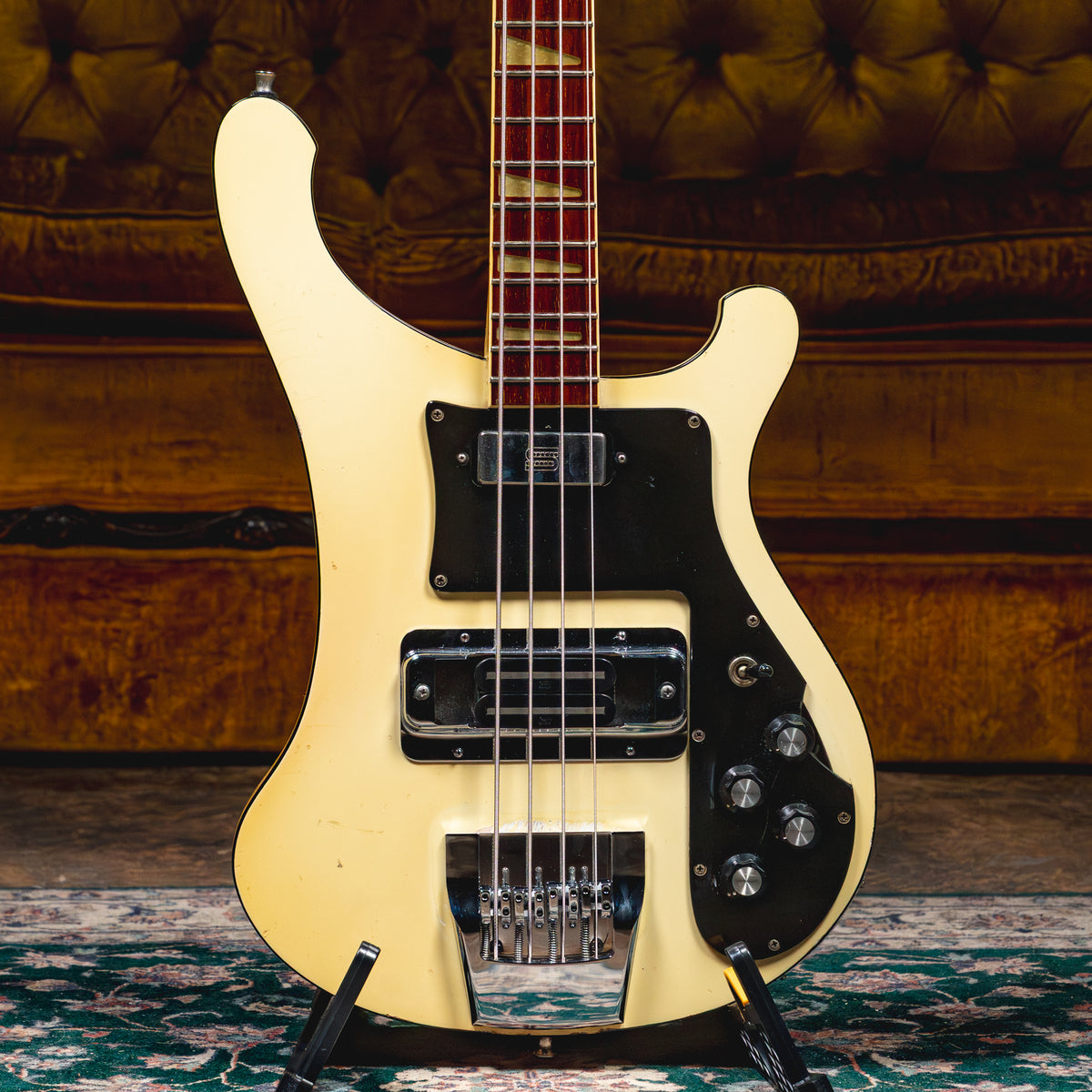 1974 Rickenbacker 4001 Electric Bass Guitar, White w/OHSC - Used