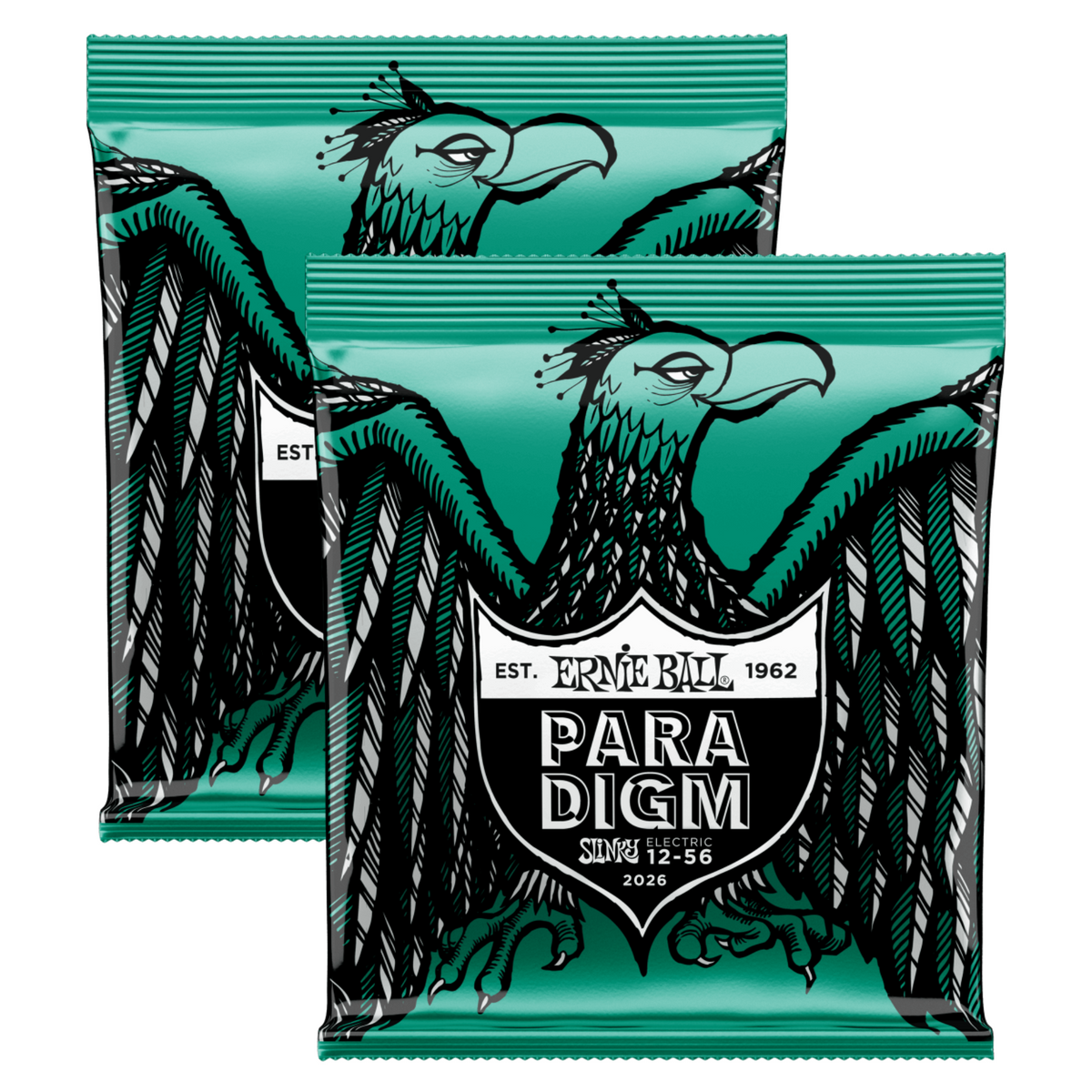 Ernie Ball 2-Pack 12-56 Paradigm Not Even Slinky Electric Guitar Strings