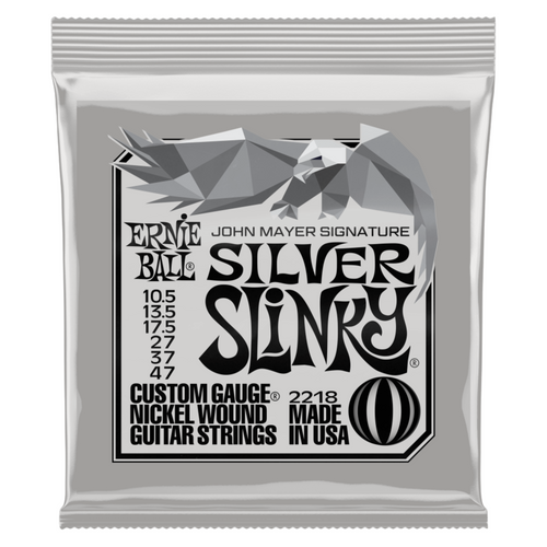Ernie Ball John Mayer Silver Slinky Signature Electric Guitar Strings, 10.5-47