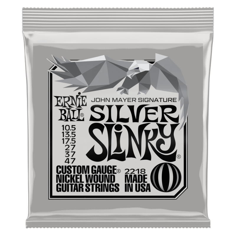 Ernie Ball John Mayer Silver Slinky Signature Electric Guitar Strings, 10.5-47