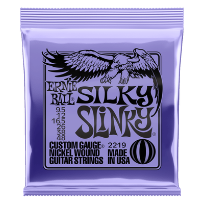 Ernie Ball Silky Slinky Nickel Wound Electric Guitar Strings, 9.5-48