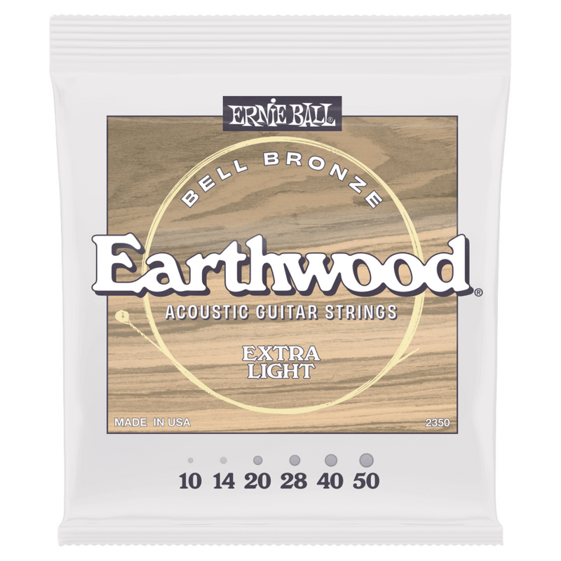 Ernie Ball Earthwood Bell Bronze Acoustic Guitar Strings, 10-50, Extra Light