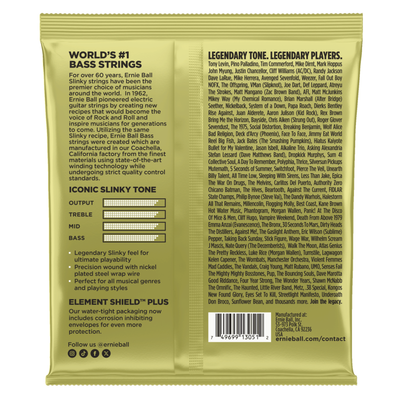 Ernie Ball Mammoth Slinky Nickel Wound 5-String Electric Bass Strings, 55-145