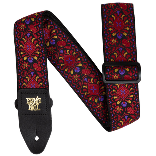 Ernie Ball Classic Jacquard Guitar/Bass Strap, Crimson Royal Bloom