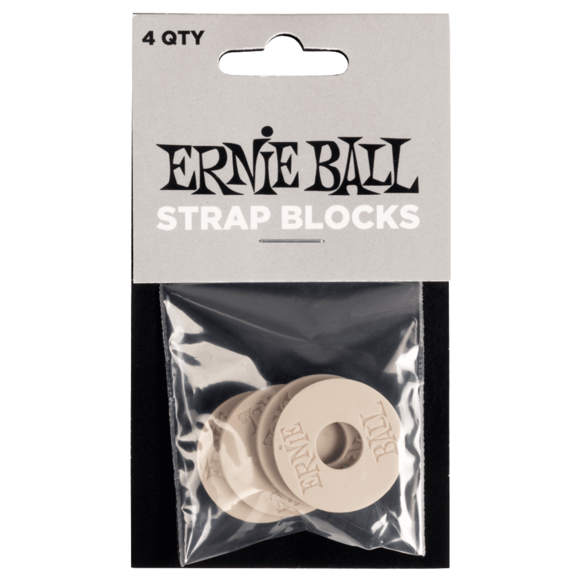 Ernie Ball Strap Blocks, 4-Pack, Gray