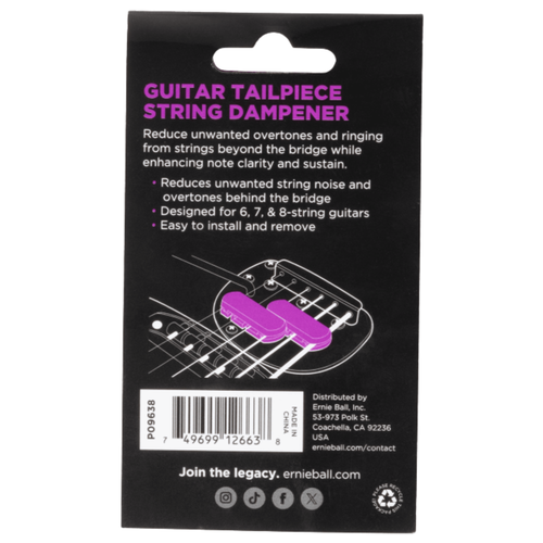 Ernie Ball Guitar String Dampener, Tailpiece