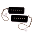 Fralin P90 Single Coil Electric Guitar Pickup Set, Soapbar, Gibson Wire, Stock Output, Black
