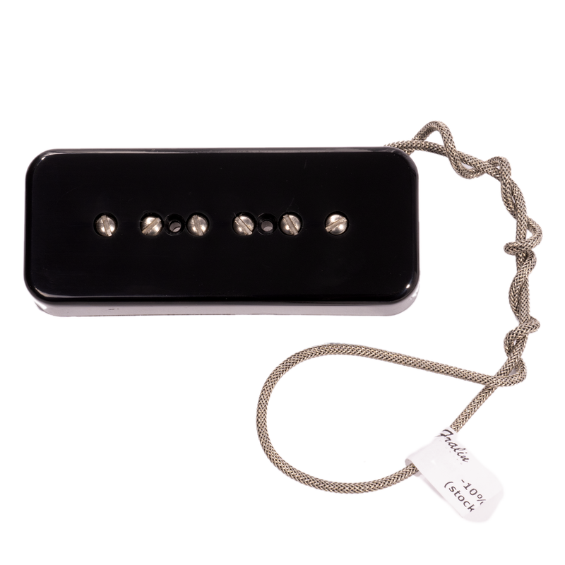 Fralin P90 Single Coil Electric Guitar Pickup Set, Soapbar, Gibson Wire, Stock Output, Black