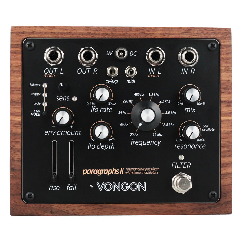 VONGON Paragraphs フィルターエフェクター VONGON paragraphs フィルター系 エフェクター