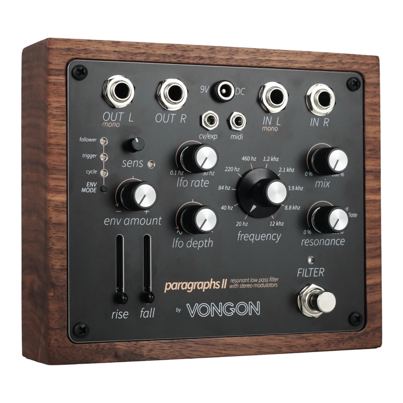VONGON Paragraphs フィルターエフェクター Vongon Paragraphs II Resonant Low Pass Filter Effect Pedal w