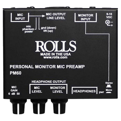 Rolls PM60 Personal Monitor Mic Preamp