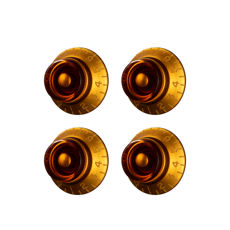 Gibson Top Hat Knobs, Vintage Amber, 4 Pack