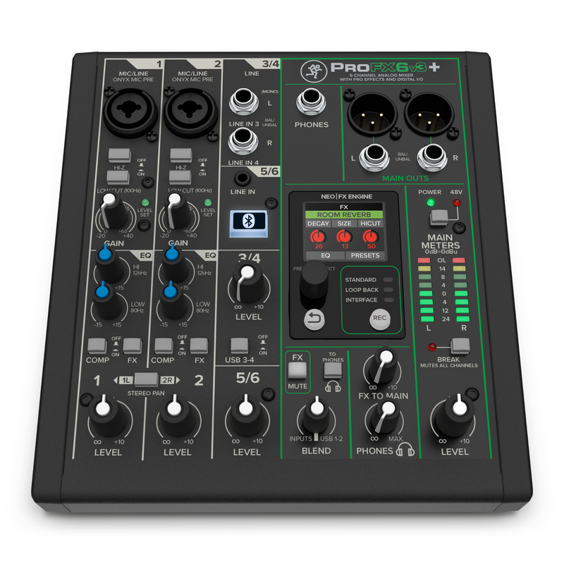 Mackie ProFXv3+ 6-Channel Analog Mixer w/Bluetooth