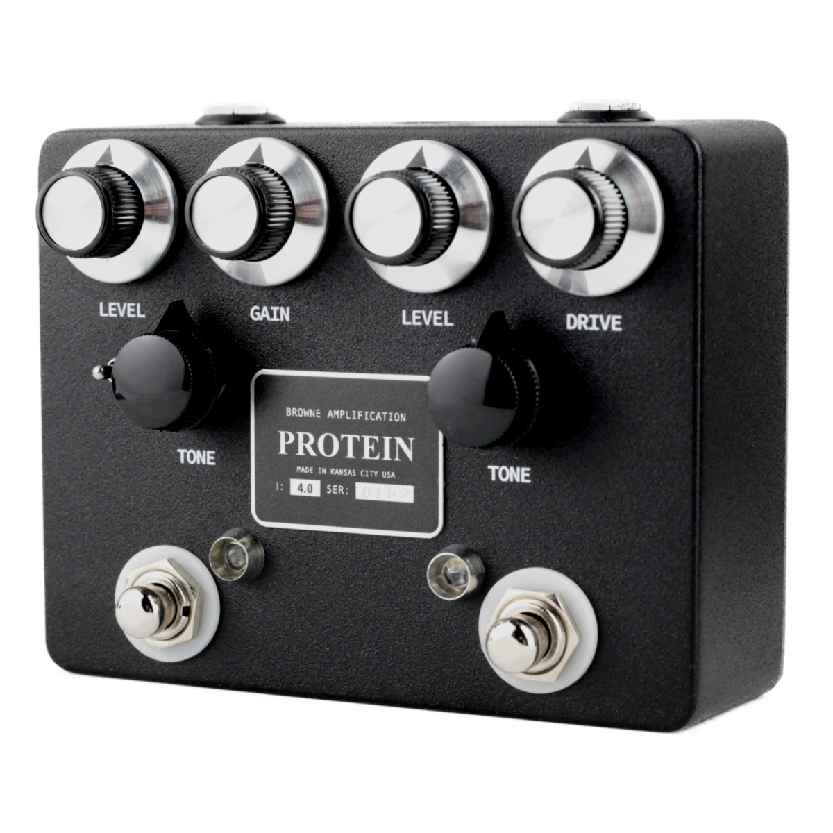 Browne Amplification The Protein V4 Dual Overdrive Effect Pedal, Black