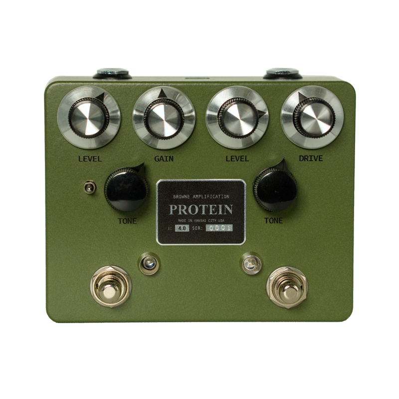 Browne Amplification The Protein V4 Dual Overdrive Effect Pedal, Green
