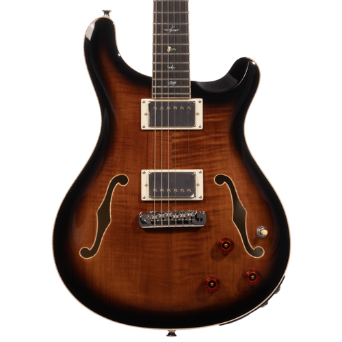 PRS SE Hollowbody II Piezo Electric Guitar, Black Gold Burst