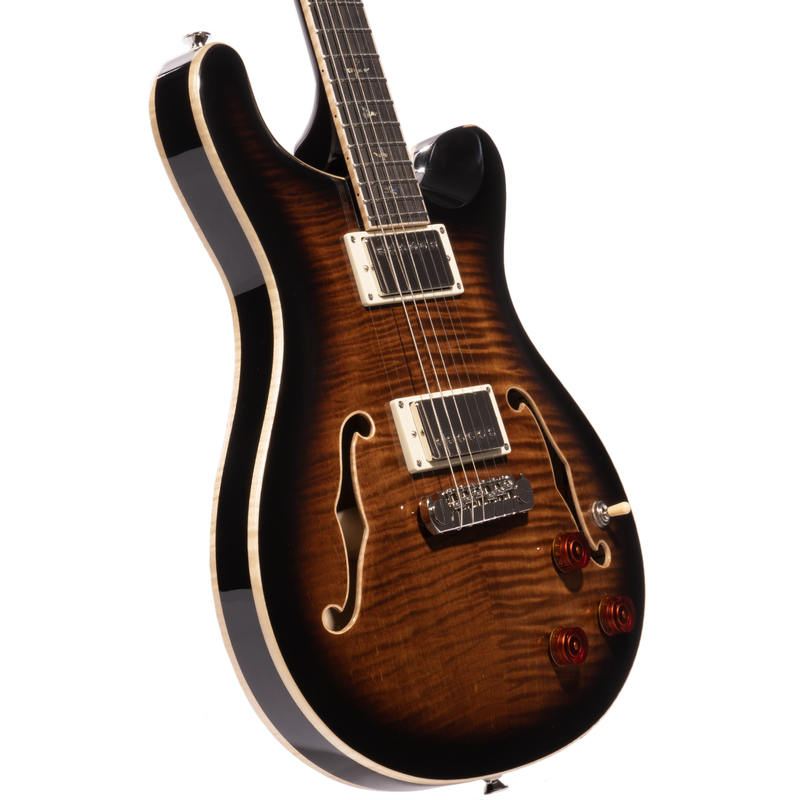PRS SE Hollowbody II Piezo Electric Guitar, Black Gold Burst