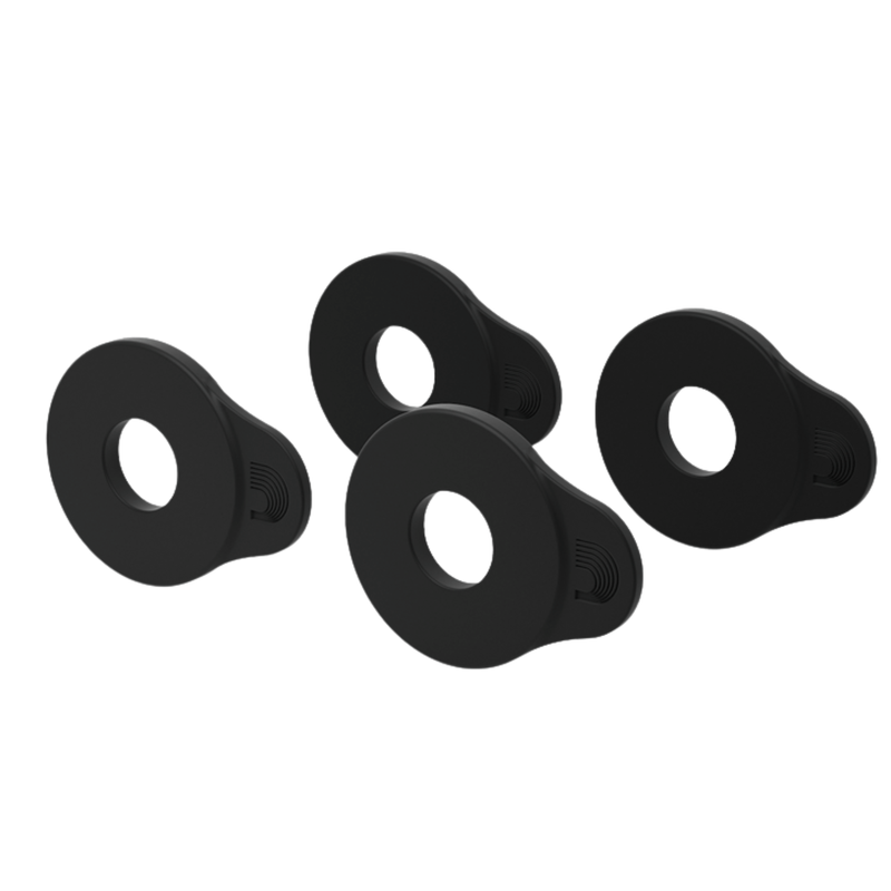 D'Addario Flex Lock Strap Blocks, 4 Pack, Black